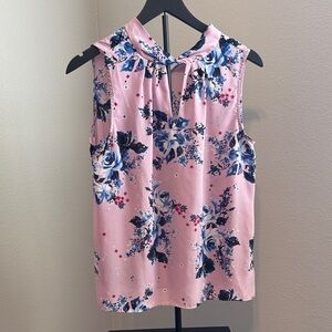 Elle Pink and Blue Floral Blouse